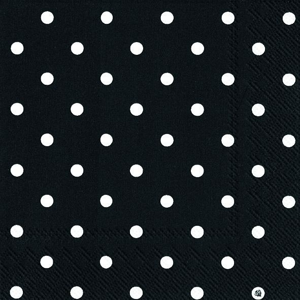   black white spots dots paper luxury napkins traditional english 20