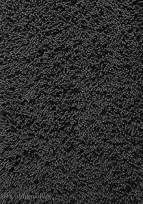 5x7 Area Rug Shaggy Fluffy SHAG Carpet Solid Black 1 inch Thick 