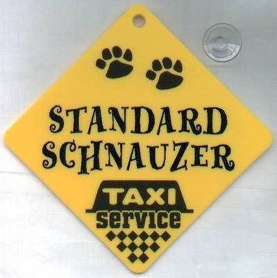dog sign taxi service standard schnauzer  7