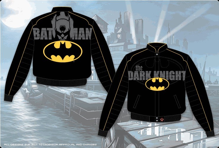   Size BATMAN The Dark Knight Black Yellow Logo Jacket Coat Jh Design