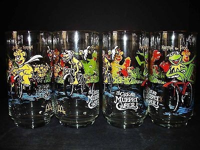 VINTAGE MUPPETS CAPER GLASSES KERMIT THE FROG 1981 McDONALDS NEW 