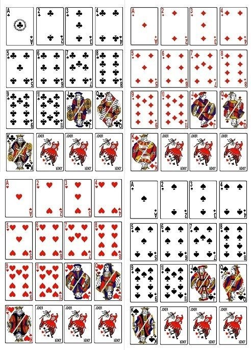 FULL DECK OF PLAYING CARDS HEARTS SPADES CLUBS DIAMOND EDIBLE CUP 