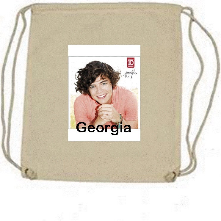 Personalised One Direction Harry Styles Printed School PE Bag Boy Girl