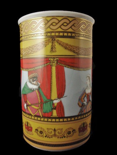 ROSENTHAL Germany by FORNASETTI Colorful Commedia dell Arte VASE