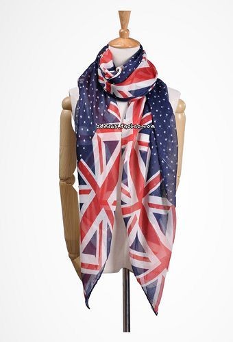   colors UK Flag Print Scarf Womens Ladies Fashion Look Union Jack