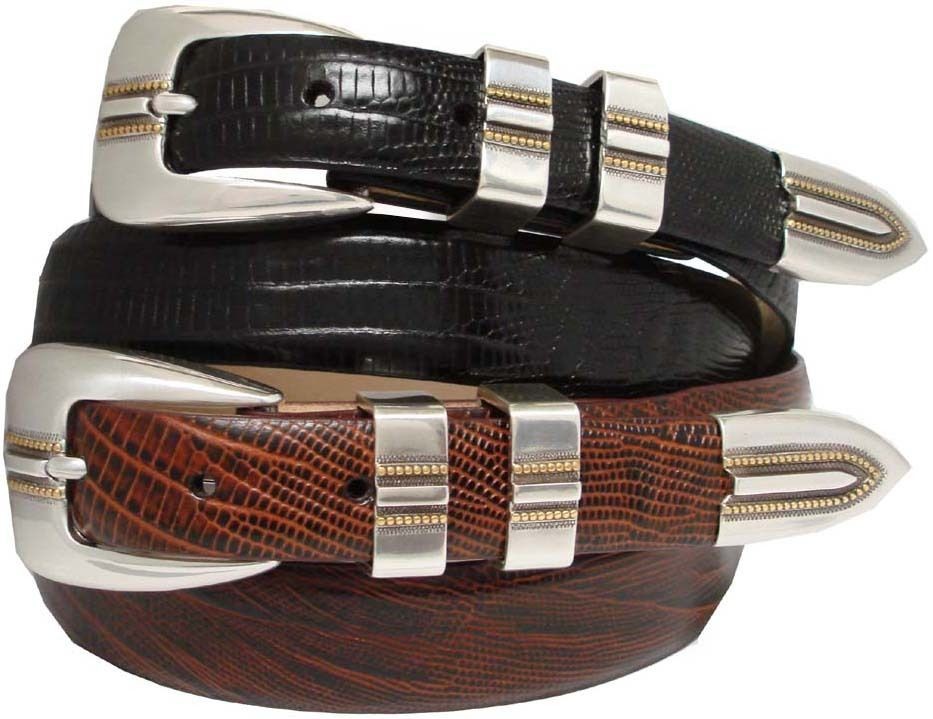 Vincente Mens Dress Belt , Golf Belts Calf Skin Leather Belt New Black 