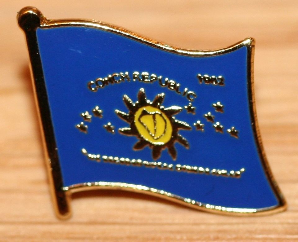 CONCH REPUBLIC Country Metal Flag Lapel Pin Badge