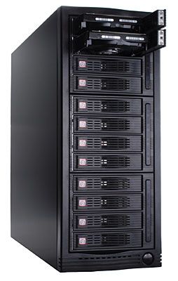 12 bay Hotswap Trayless SATA Tower Enclosure w/4x connectors