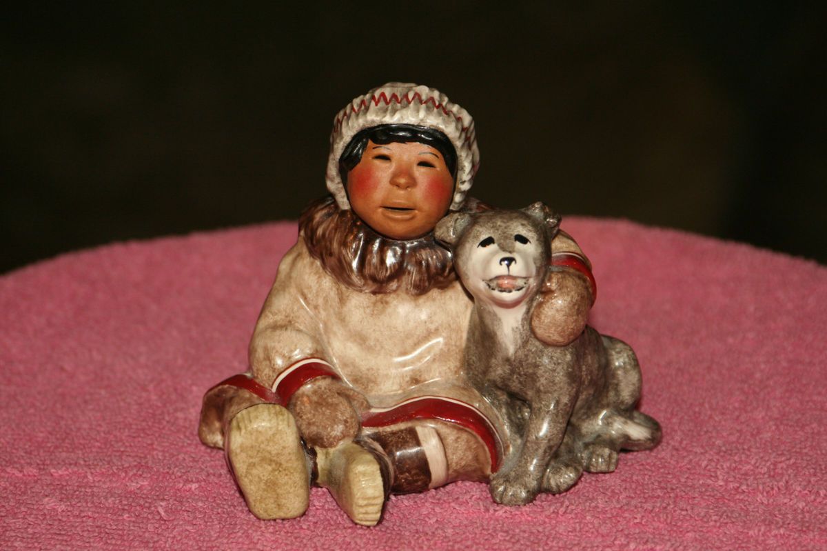Alan Johnson Alaskan Eskimo Figurine Figure 1993 Jack Seekoo