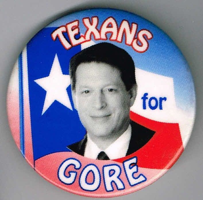 Texans for Al Gore Pin Pinback Button A891