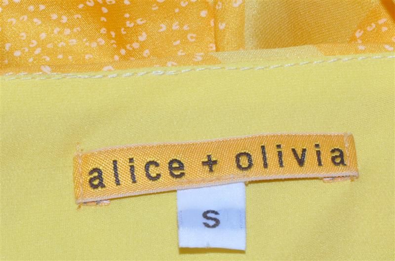 Alice Olivia Mena Long Silk Halter Dress Size Small