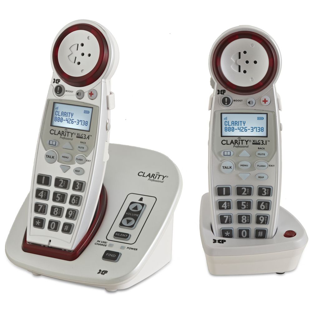 Clarity XLC3.4 Cordless Amplified Phone and Additional XLC 3.1 Handset 