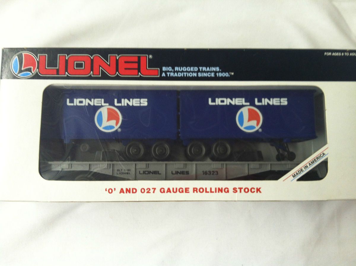   16323 Lionel Lines Flat Car w/Trailers, Mint in Original Box
