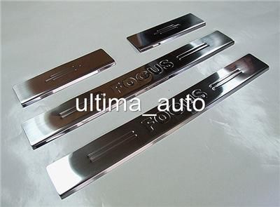 Chrome 4 Door Sill Protector Covers for Ford Focus 1
