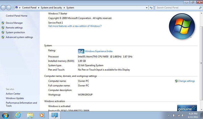HP Mini 210 1076NR Intel Atom 10 1 Laptop Netbook