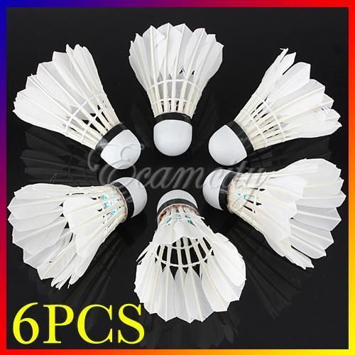 GOOSE Feather Shuttlecocks Birdies White Badminton Ball Game Sport 