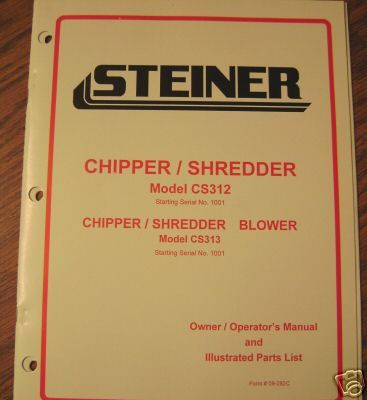 steiner tractor chipper shredd er operator s manual time left