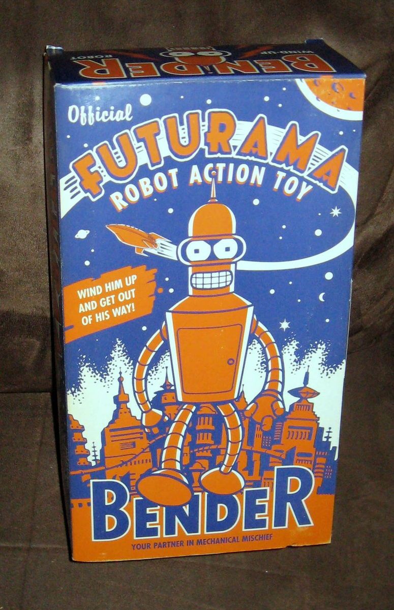 Official Futurama Bender Robot Action Toy Wind Up 10 issued in 2000 
