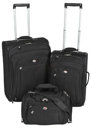 American Tourister Crescent 3 Piece Luggage Set Tote 21 25 Retail $ 