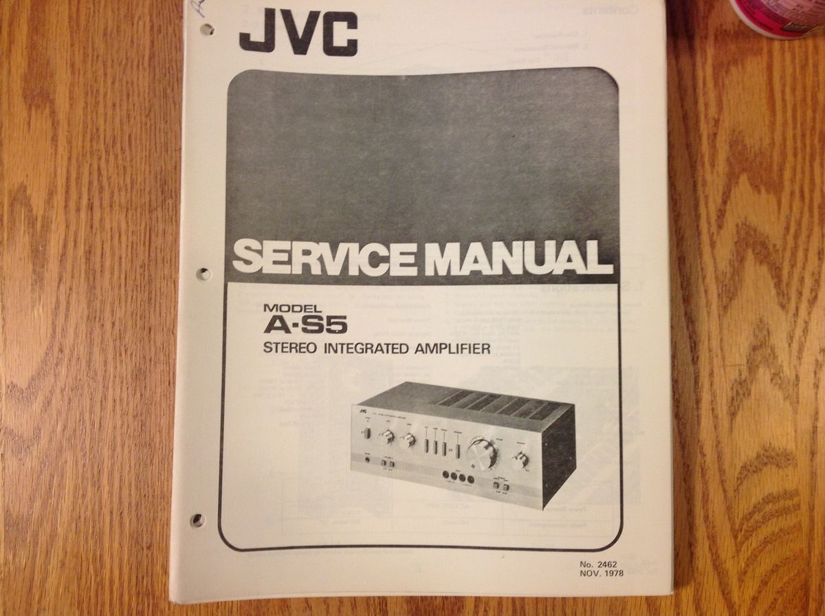 Service Manual for JVC Stereo Integrated Amplifier A S5