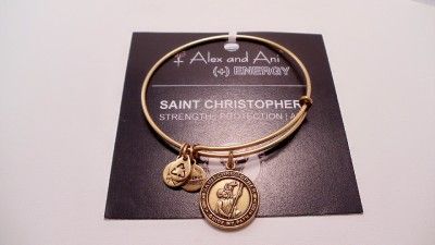 New Alex and Ani Saint Christopher Charm Bracelet Strength Protection 