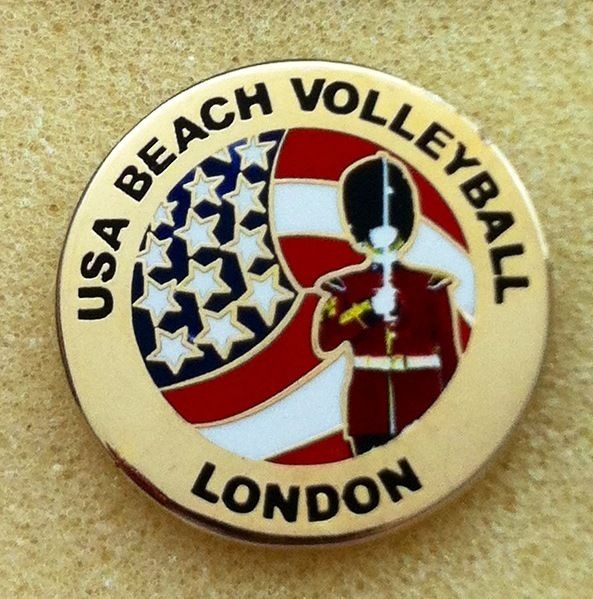 USA Beach Volleyball Team pin badge from 2012 London Olympics palace 