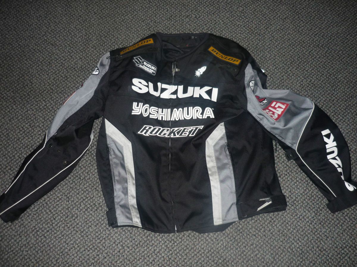 Joe Rocket Suzuki Motorcyle Jacket with Full Pads and Liner XL R GSX 