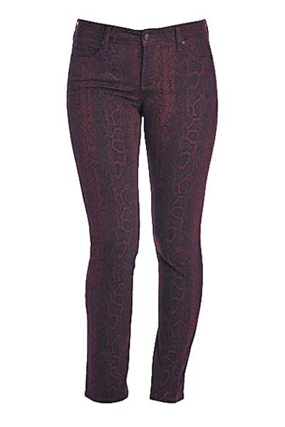 Not Your Daughters Sheri Skinny in Python Print Fine Line Twill in 
