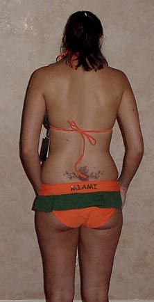 Miami Hurricanes Bikini Large Ladies Swim Suit NCAA New