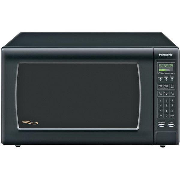 Black 1250 Watt Counter Top Microwave Oven with Inverter Technology 