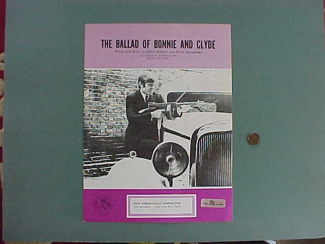 1967 The Ballad Of Bonnie And Clyde sheet music Pop song made during 