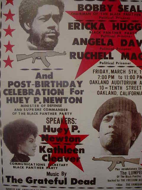 1971 Black Panther Huey Newton Bobby Seale Poster
