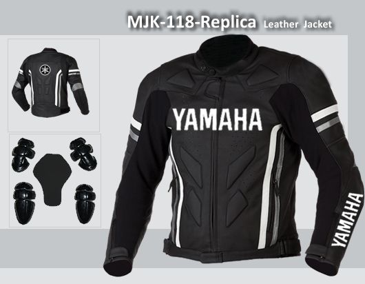 Motorcycle motorbike Biker Racing Leather Jacket MJK 118 Replica US 40 