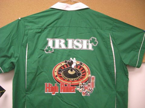 Irish High Rollers Kelly Green Retro Bowling Shirt Suds