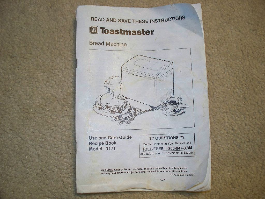 Toastmaster Bread Machine Recipes 1185 - Toastmaster Bread And Butter