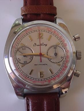 Vintage Breitling Chronograph Stainless Steel Case