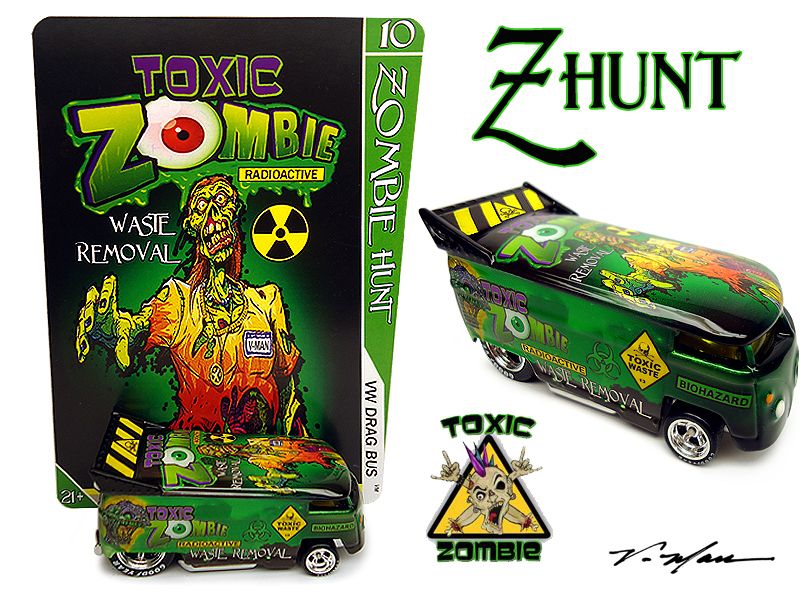 Man TOXIC ZOMBIE Custom VW Drag Bus HOK Lime Time Pearl Z Hunt