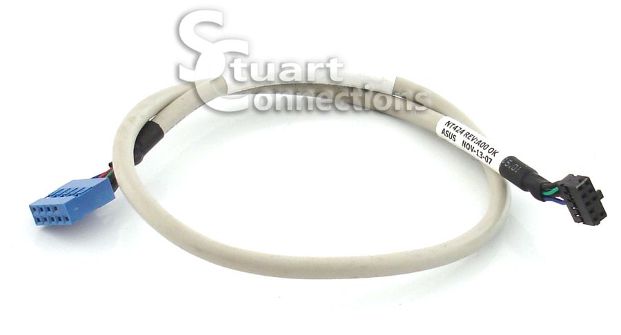 Dell 9 Pin 17 inch White Gray Media Card Reader Cable NT424