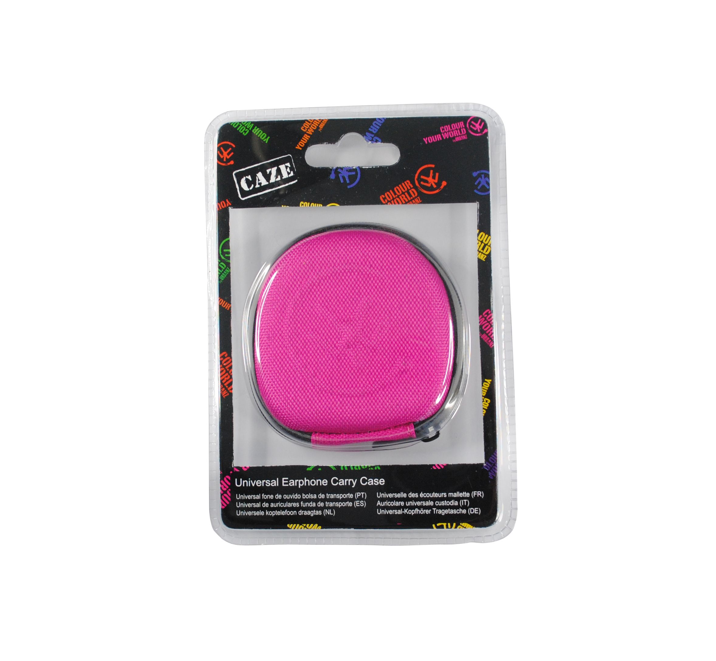 Earphone Headphone Carrying Hard Hold Case Protective Storage Bag Pink 