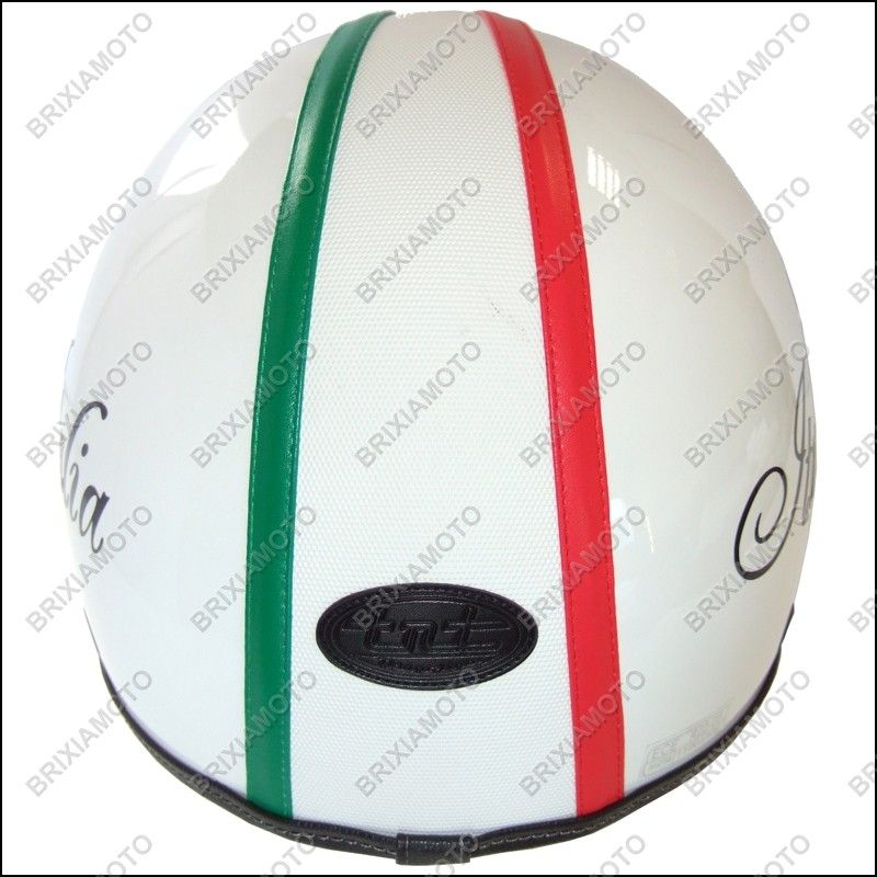 Casco Jet Retro con Logo Personalizzato Italia / Vespa 