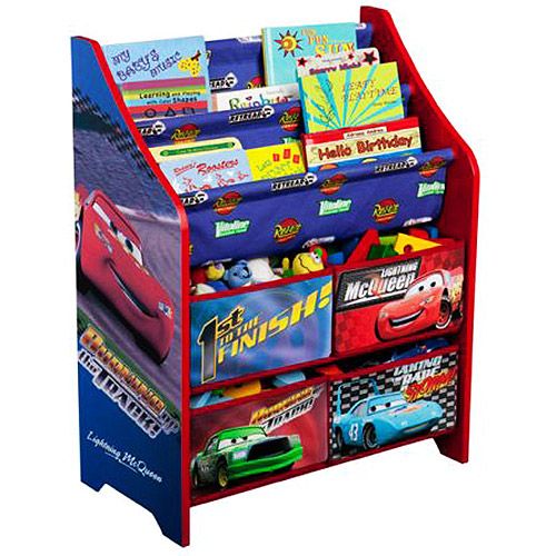 Disney Cars Book and Toy Organizer Box Bookshelf Kids Room Boy Free 