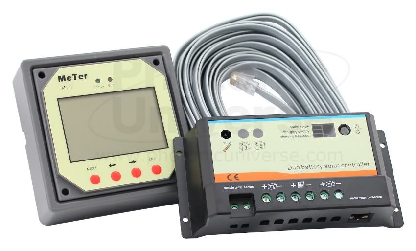 10A Dual Battery Solar Panel Charge Controller Regulator with LCD 