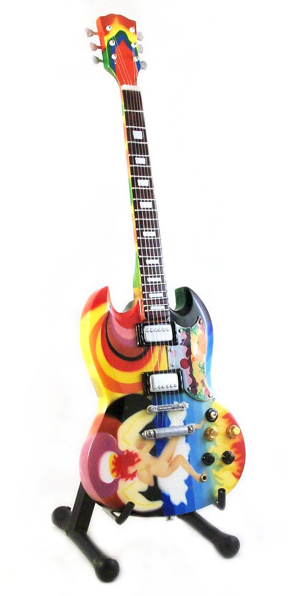 Miniature Guitar Clapton Harrison Rundgren Gibson SG Fool Saga Free
