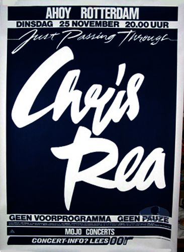 description original european concert poster for the chris rea 1986