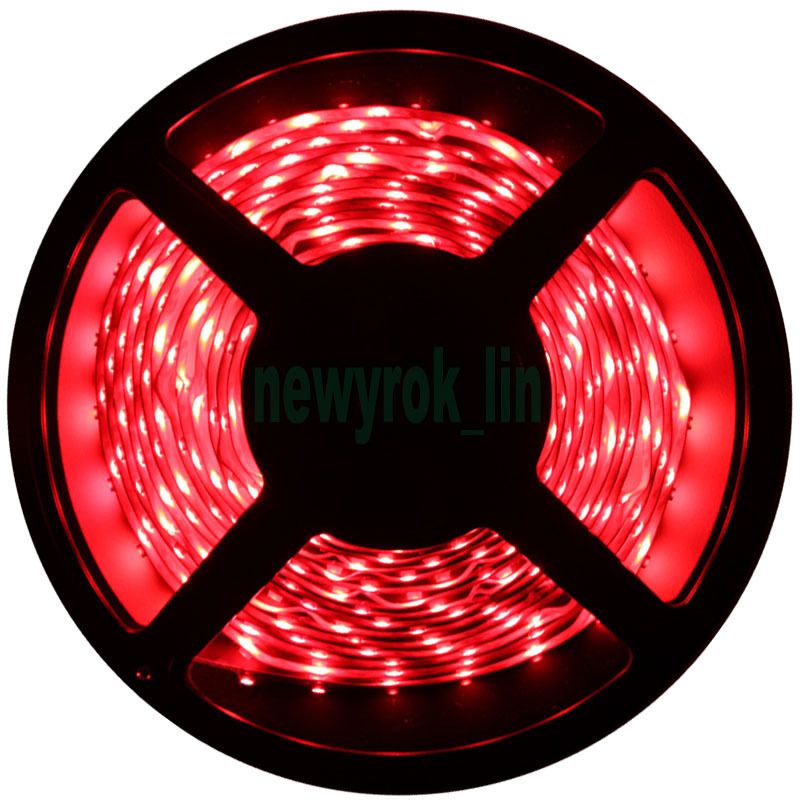 5M 500cm red 3528 300Leds SMD Flexible Strip Light Lamp 12V DC