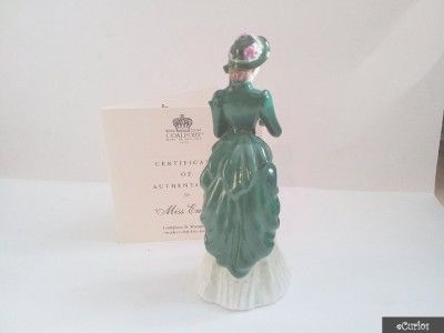 Coalport Victorian Elegance Figurine Miss Emily Plus COA