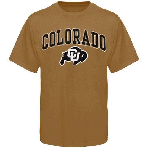 Colorado Buffaloes Mens Arched University T Shirt Gold