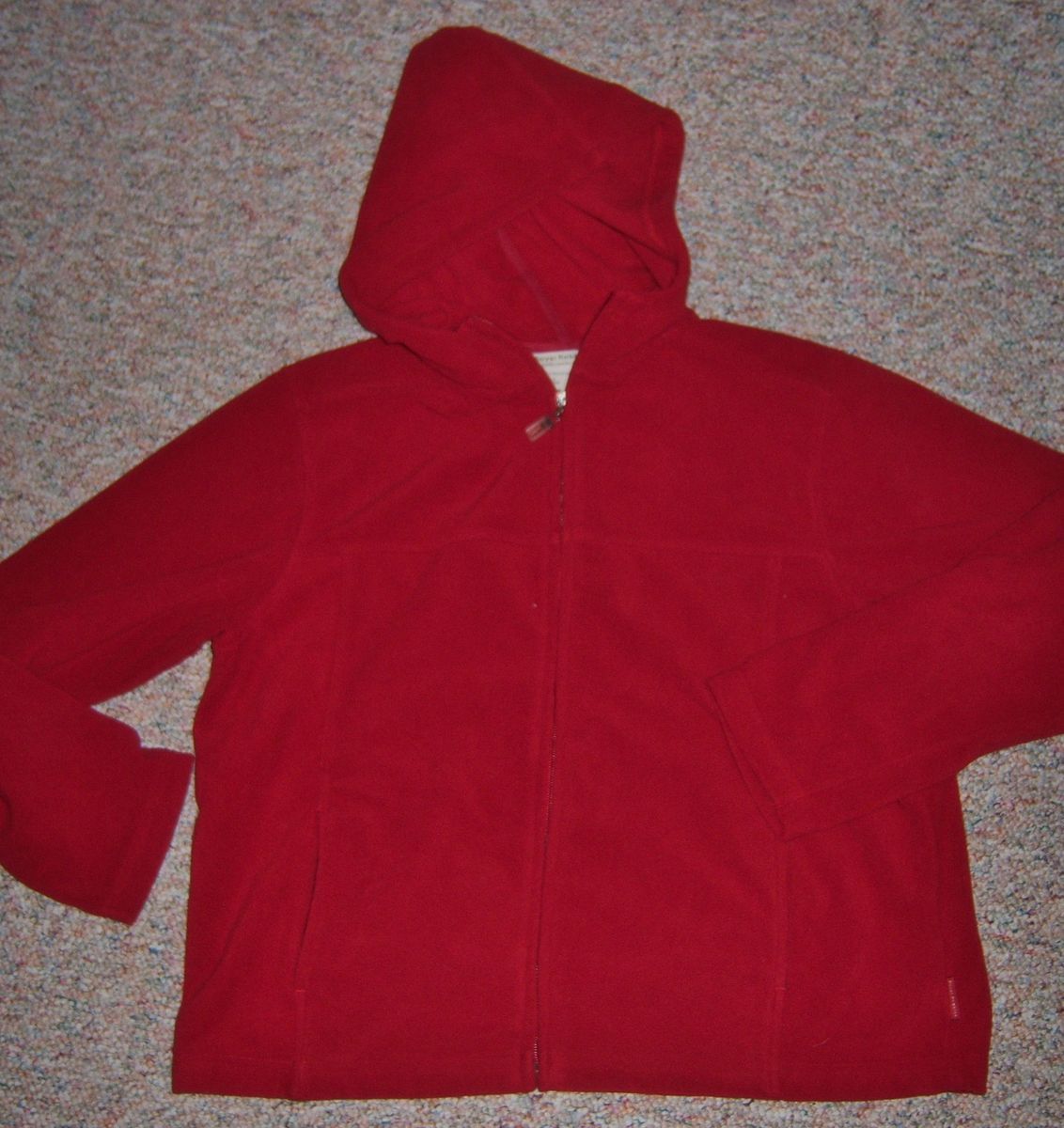 Royal Robbins Cranberry Color Fleece Zipper Front Hoodie Hooded Jacket