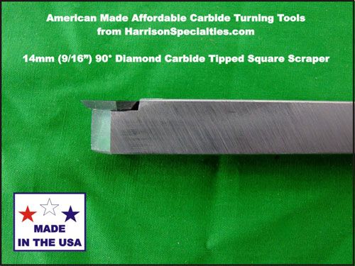Carbide 90° Diamond Scraper Wood Lathe Turning Tool