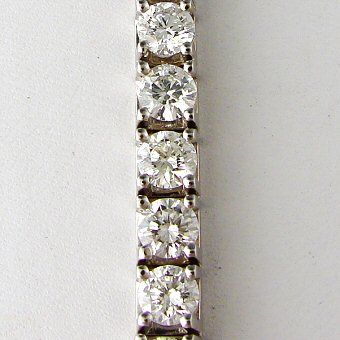 13 90 Ct Diamond Ladies Tennis Bracelet 18K White Gold